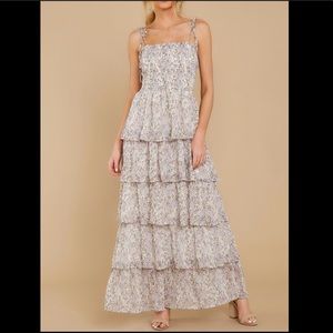 Red Dress boutique floral maxi dress